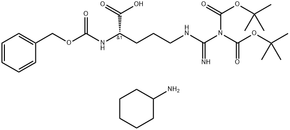 N-A-CBZ-N, N-双BOC-L-精氨酸环己胺盐, 1899809-46-1, 结构式