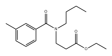 3-(N-丁基-3-甲基苯甲酰胺基)丙酸乙酯 结构式