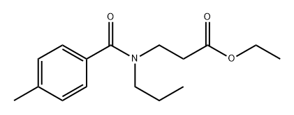 3-(4-甲基-N-丙基苯甲酰胺基)丙酸乙酯 结构式