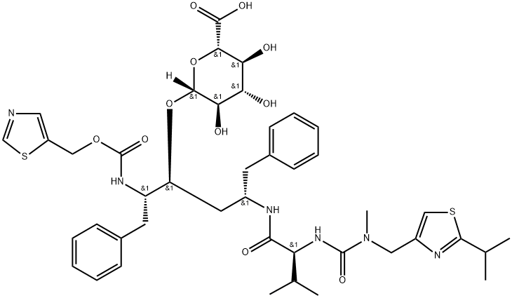 Ritonavir O-β-D-Glucuronide, 190649-36-6, 结构式