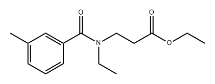 3-(正乙基-3-甲基苯甲酰胺基)丙酸乙酯 结构式