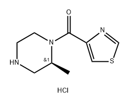 (2S)-2-methyl-1-(1,3-thiazole-4-carbonyl)piperazine hydrochloride 结构式
