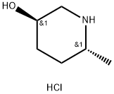 (3R,6R)-6-甲基哌啶-3-醇盐酸, 1909286-85-6, 结构式