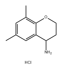 2H-1-Benzopyran-4-amine, 3,4-dihydro-6,8-dimethyl-, hydrochloride (1:1) Structure