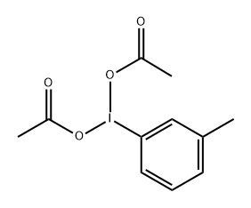 Iodine, bis(acetato-κO)(3-methylphenyl)- 结构式