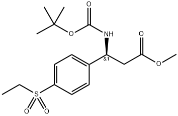 Benzenepropanoic acid, β-[[(1,1-dimethylethoxy)carbonyl]amino]-4-(ethylsulfonyl)-, methyl ester, (βS)- Struktur