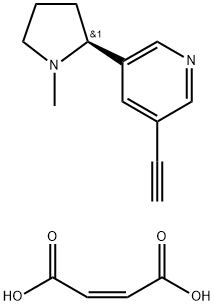 Pyridine, 3-ethynyl-5-((2S)-1-methyl-2-pyrrolidinyl)-, (2Z)-2-butenedioate(1:1) Structure