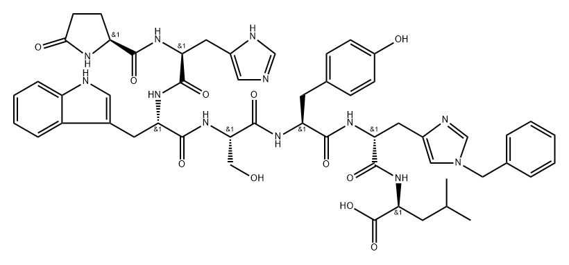 (D-His(Bzl)6)-LHRH (1-7) (free acid) Struktur