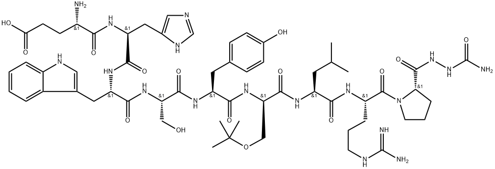 (Glu1,D-Ser(tBu)6,Azagly10)-LHRH 结构式