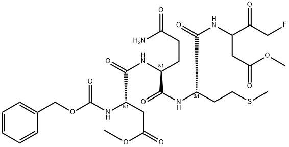 Z-ASP(OME)-GLN-MET-DL-ASP(OME)-FLUOROMETHYLKETONE, 1926163-58-7, 结构式