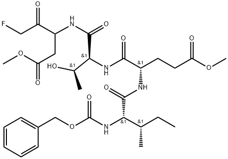 Z-ILE-GLU(OME)-THR-DL-ASP(OME)-FLUOROMETHYLKETONE, 1926163-59-8, 结构式