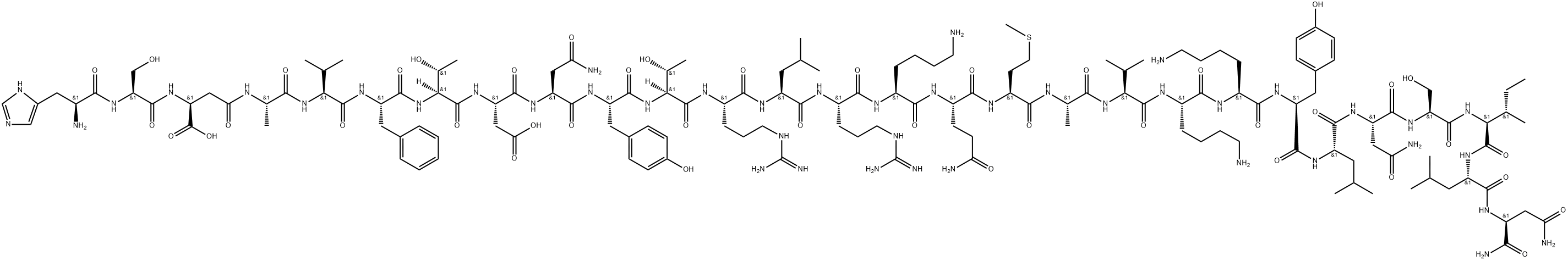 (β-Asp3)-VIP Structure