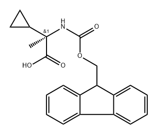 FMOC-D-ALA(ALPHA-CYCLOPROPYL)-OH, 1926163-86-1, 结构式
