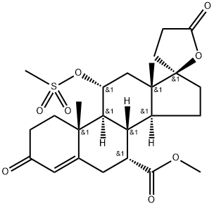 5,pregnane-7 alpha,21-dicarboxylic acid,17-ydroxy-11-methylsulfonic acid-3-ketone,-butyrolectone,methyl ester cas:(intermediate of eplerenone) Struktur