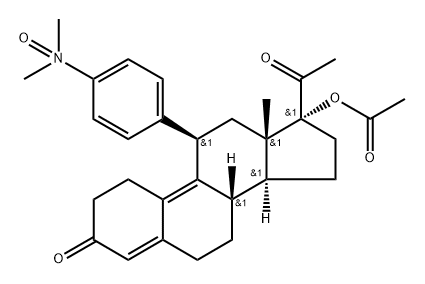 Ulipristal Acetate N-Oxide Impurity Structure