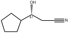 Cyclopentanepropanenitrile, β-hydroxy-, (βR)- Struktur