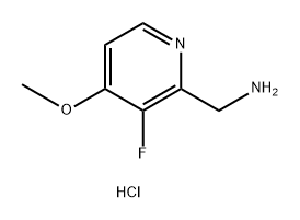 (3-氟-4-甲氧基吡啶-2-基)甲胺盐酸盐 结构式