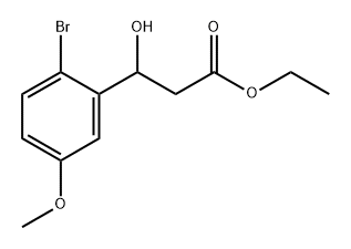 Ethyl 3-(2-bromo-5-methoxyphenyl)-3-hydroxypropanoate 结构式