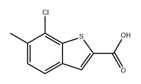 7-氯-6-甲基苯并[B]噻吩-2-羧酸, 1934808-64-6, 结构式