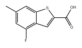 4-氟-6-甲基苯并[B]噻吩-2-羧酸, 1935383-62-2, 结构式