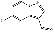 5-chloro-2-methylpyrazolo[1,5-a]pyrimidine-3-carbaldehyde Struktur