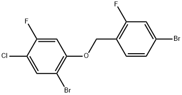 1-Bromo-2-[(4-bromo-2-fluorophenyl)methoxy]-5-chloro-4-fluorobenzene 结构式
