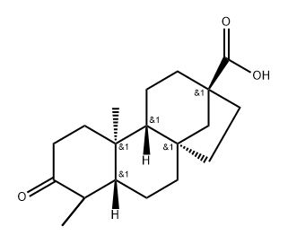 17-Norkaurane-13-carboxylic acid, 3-oxo-, (8β,13β)- (9CI) 结构式