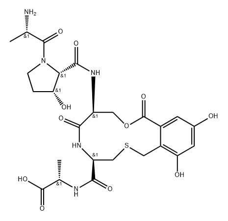 环硫里啶 B, 194276-76-1, 结构式