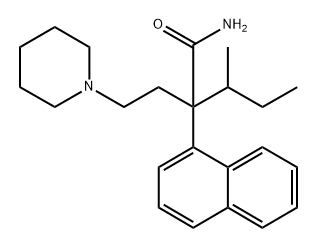 α-sec-Butyl-α-(1-naphtyl)-1-piperidinebutyramide Struktur