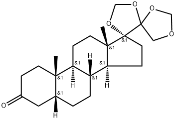 (5β)-17,20:20,21-Bis[Methylenebis(oxy)]pregnan-3-one Structure