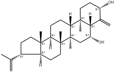 21αH-24-Norhopa-4(23),22(29)-diene-3β,6β-diol 化学構造式