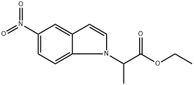 1H-Indole-1-acetic acid, α-methyl-5-nitro-, ethyl ester 结构式