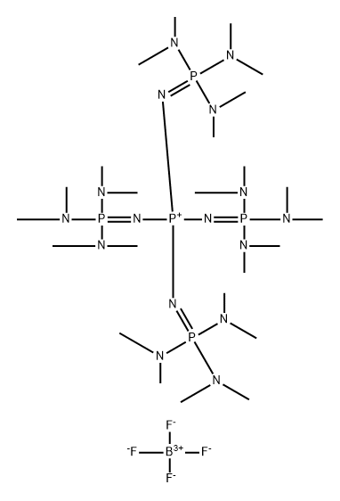 Phosphorus(1+), tetrakis(N,N,N',N',N'',N''-hexamethylphosphorimidic triamidato-κN''')-, (T-4)-, tetrafluoroborate(1-) (1:1),195212-04-5,结构式