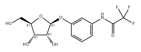 Acetamide, 2,2,2-trifluoro-N-3-(.beta.-D-ribofuranosyloxy)phenyl- Structure