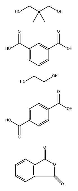 1,3-Benzenedicarboxylic acid, polymer with 1,4-benzenedicarboxylic acid, 2,2-dimethyl-1,3-propanediol, 1,2-ethanediol and 1,3-isobenzofurandione Struktur