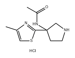 N-[3-(4-methyl-1,3-thiazol-2-yl)pyrrolidin-3-yl]acetamide dihydrochloride 结构式