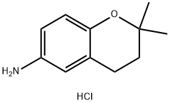 2H-1-Benzopyran-6-amine, 3,4-dihydro-2,2-dimethyl-, hydrochloride (1:1) 结构式