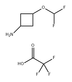 3-(DIFLUOROMETHOXY)CYCLOBUTAN-1-AMINE, TRIFLUOROACETIC ACID, MIXTURE OF DIASTEREOMERS, 1955541-21-5, 结构式