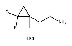 2-(2,2-DIFLUORO-1-METHYLCYCLOPROPYL)ETHAN-1-AMINE HYDROCHLORIDE 结构式