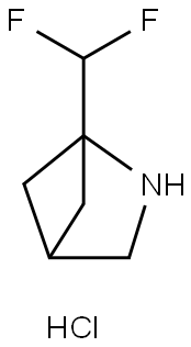 1-(DIFLUOROMETHYL)-2-AZABICYCLO[2.1.1]HEXANE HYDROCHLORIDE 结构式