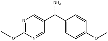 5-Pyrimidinemethanamine, 2-methoxy-α-(4-methoxyphenyl)- 结构式