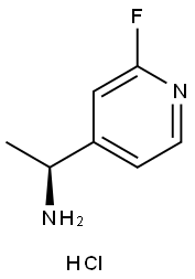 (S)-1-(2-氟吡啶-4-基)乙胺盐酸盐, 1956435-62-3, 结构式