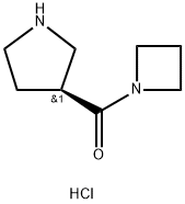 (S)-Azetidin-1-yl(pyrrolidin-3-yl)methanone hydrochloride 结构式