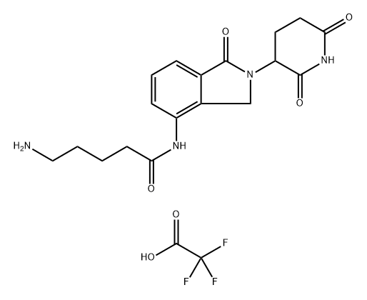 5-amino-N-[2-(2,6-dioxo-3-piperidinyl)-2,3-dihydro-1-oxo-1H-isoindol-4-yl]-Pentanamide,2,2,2-trifluoroacetate 结构式