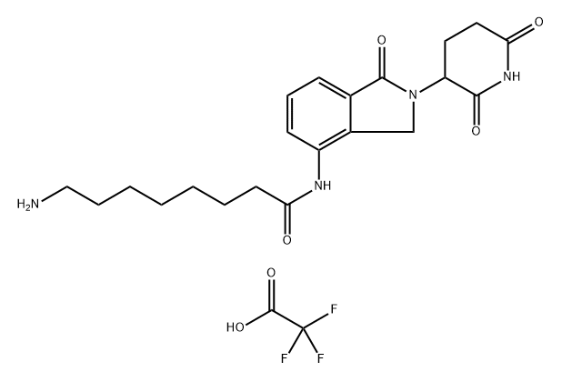 8-amino-N-[2-(2,6-dioxo-3-piperidinyl)-2,3-dihydro-1-oxo-1H-isoindol-4-yl]-Octanamide, 结构式