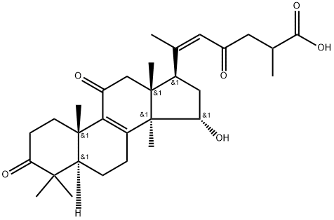 Lanosta-8,20(22)-dien-26-oic acid, 15-hydroxy-3,11,23-trioxo-, (15α,20Z)- Structure