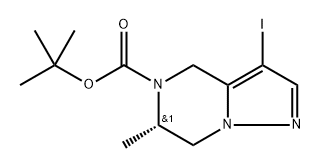 (S)-tert-Butyl 3-iodo-6-methyl-6,7-dihydropyrazolo[1,5-a]pyrazine-5(4H)-carboxylate Structure