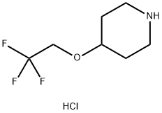 Piperidine, 4-(2,2,2-trifluoroethoxy)-, hydrochloride (1:1) Struktur