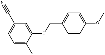 3-[(4-Methoxyphenyl)methoxy]-4-methylbenzonitrile Structure