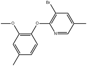 3-Bromo-2-(2-methoxy-4-methylphenoxy)-5-methylpyridine Structure